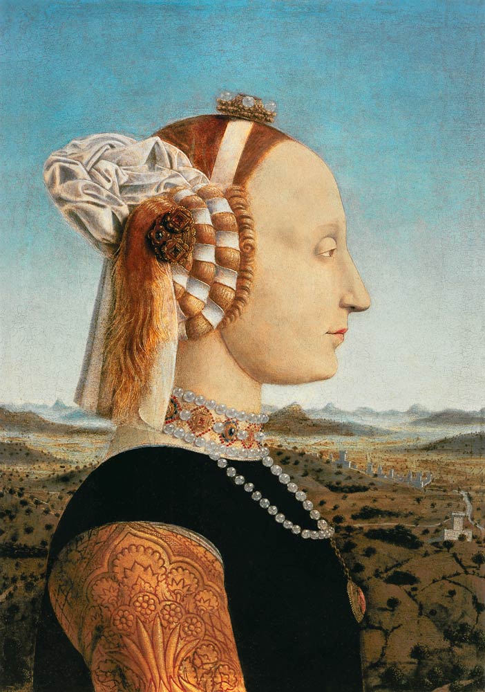 Battista Sforza (Ausschnitt) von Piero della Francesca