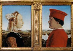 Porträts von Duke Federico da Montefeltro and Battista Sforza