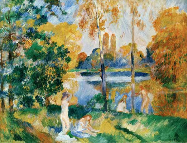 Renoir / Landscape with bathers / c.1885 von Pierre-Auguste Renoir