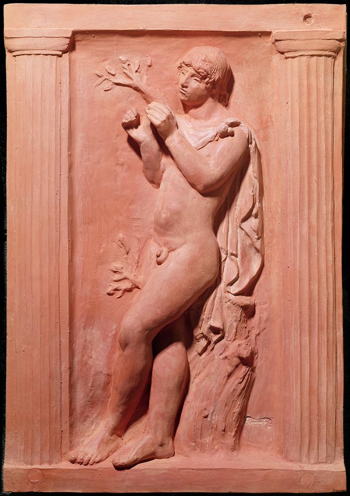 The fluteplayer, 1918 (terracotta) von Pierre-Auguste Renoir