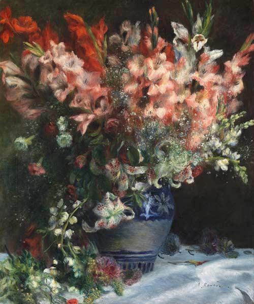Gladiolen in einer Vase von Pierre-Auguste Renoir