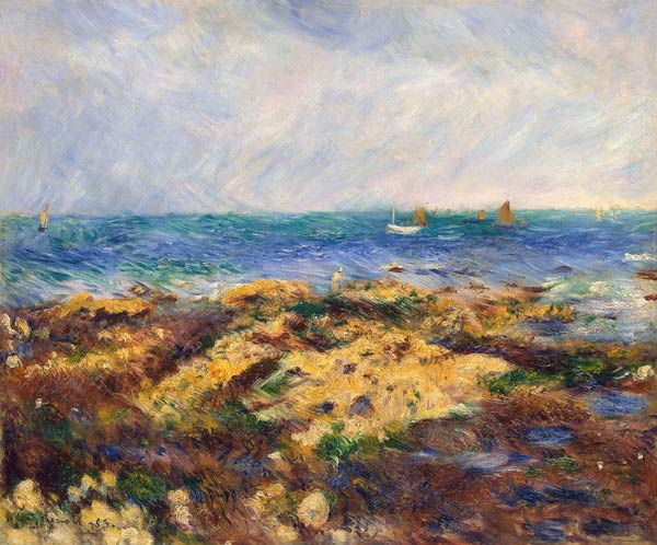 Die Ebbe bei Yport von Pierre-Auguste Renoir