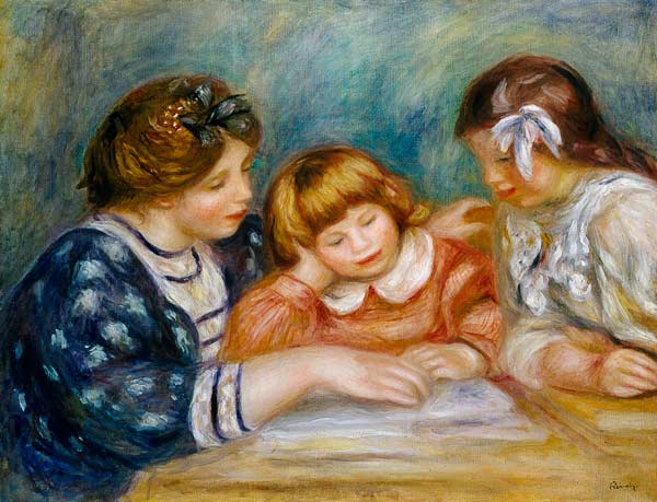 The Lesson von Pierre-Auguste Renoir