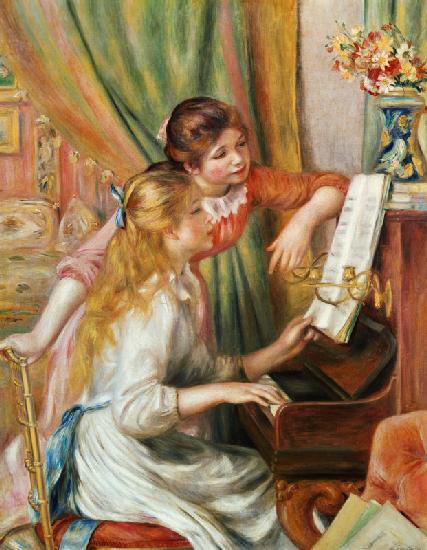 Zwei Mädchen am Klavier