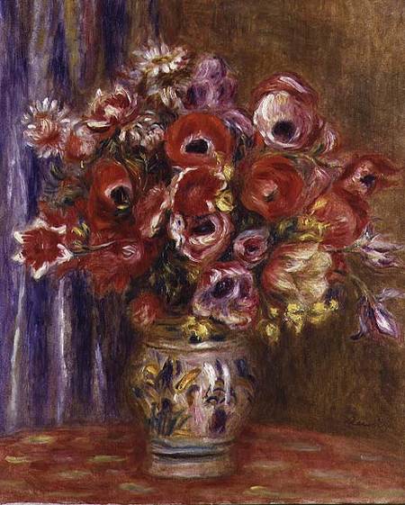 Vase of Tulips and Anemones von Pierre-Auguste Renoir