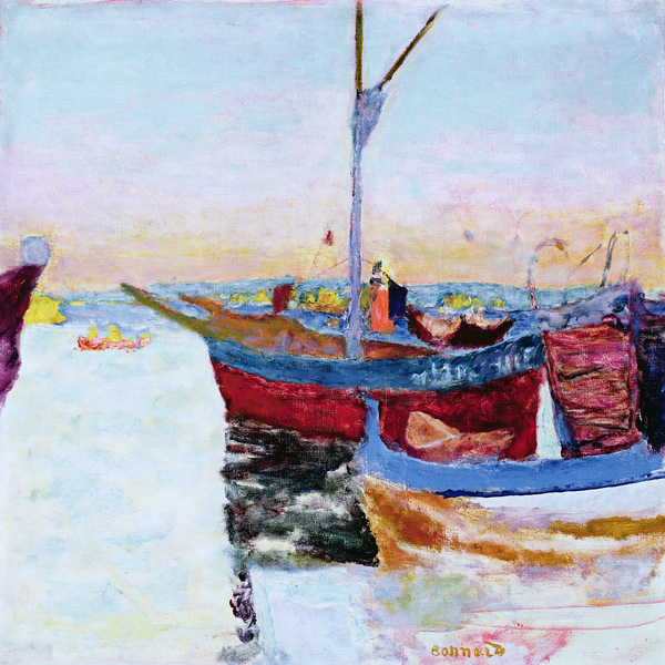 Boote in Cannes, Dusk von Pierre Bonnard