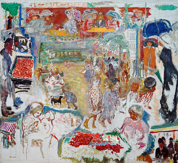 Grande décoration, scène de rue von Pierre Bonnard