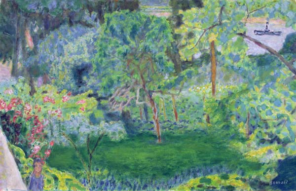 Landschaft mit einem Lastkahn von Pierre Bonnard