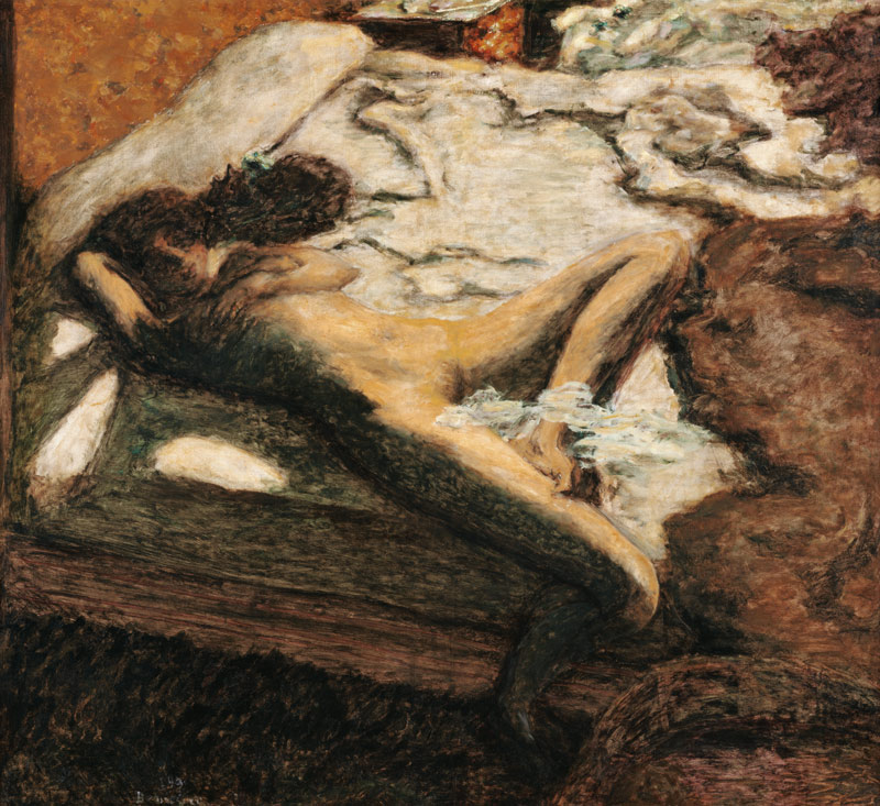 Femme assoupie su un lit, ou L'indolente von Pierre Bonnard
