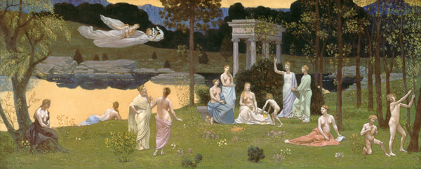 The Sacred Wood Cherished the Arts and the Muses (reduced version) 1884-89 von Pierre-Cécile Puvis de Chavannes