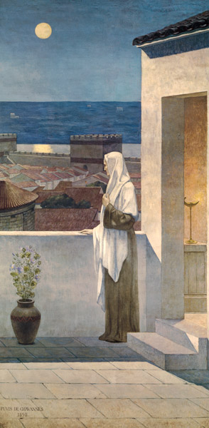 St. Genevieve Watches Over the Sleeping City of Paris von Pierre-Cécile Puvis de Chavannes
