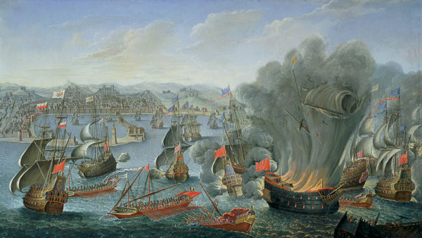 Naval Battle with the Spanish Fleet von Pierre Puget