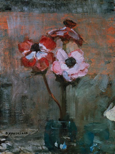 Anemones in a Vase von Piet Mondrian