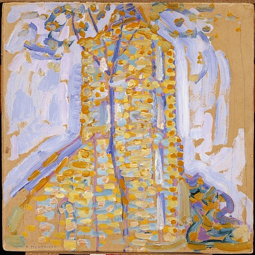 Church at Domburg with Tree von Piet Mondrian