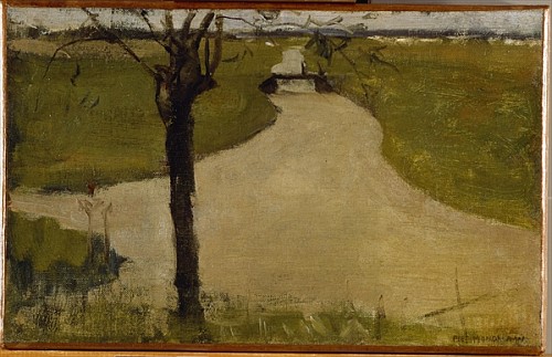 Irrigation Ditch with Young Pollarded Willow von Piet Mondrian