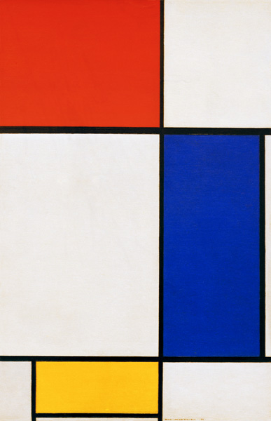 Komposition mit Rot, Gelb, Blau von Piet Mondrian