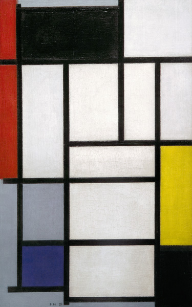 Komposition mit Rot, Schwarz von Piet Mondrian