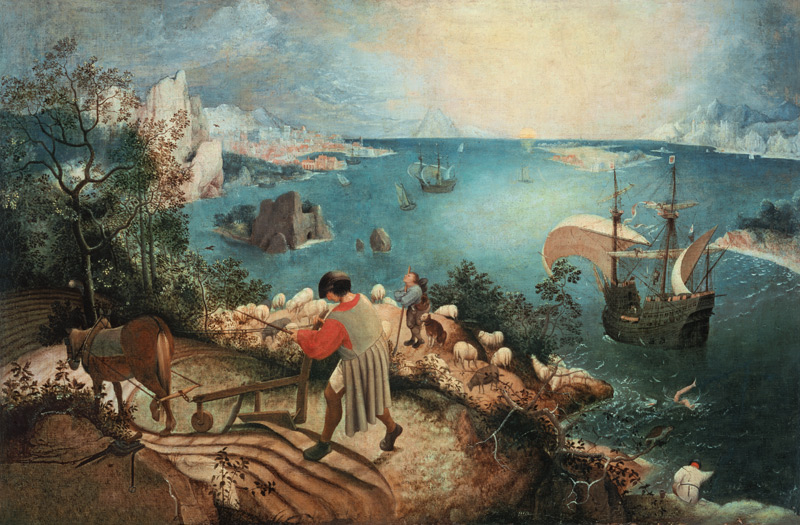 Landschaft mit dem Sturz des Ikarus von Pieter Bruegel d. Ä.