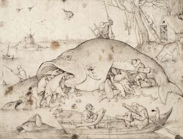 Big fishes eat small ones von Pieter Bruegel d. Ä.