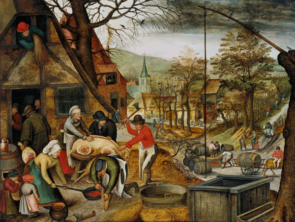 Allegory of Autumn (panel) von Pieter Brueghel d. J.