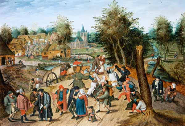 The Return from the Kermesse (panel) von Pieter Brueghel d. J.