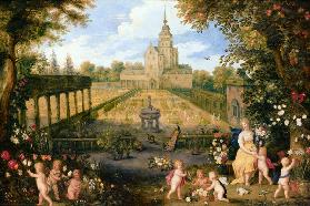 Flora im Garten Blumen und Bäume von Jan Brueghel d.J.