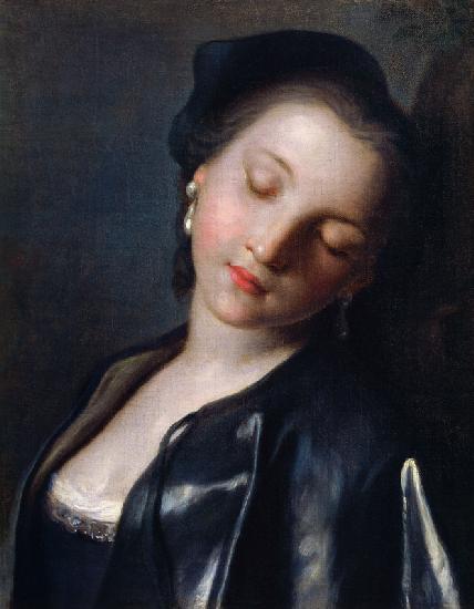 Schlafende junge Frau