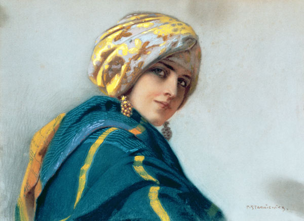 Girl in a Shawl von Piotr Stachiewicz