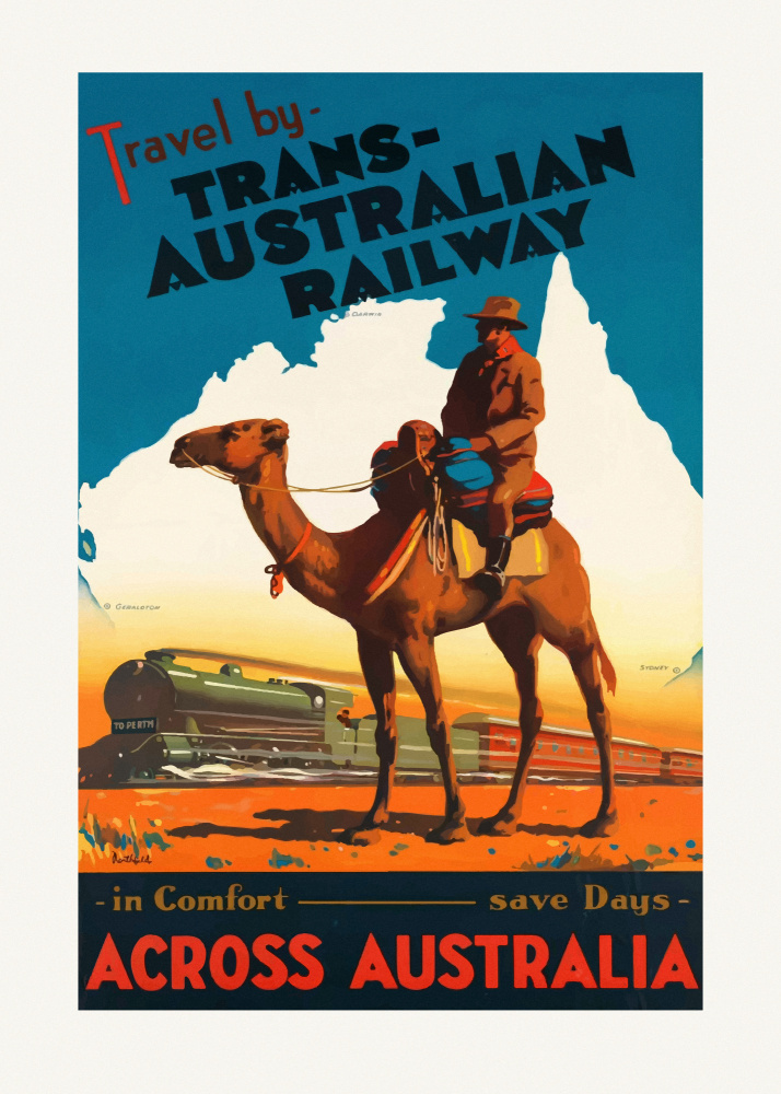 Trans Australian Railway Poster von Plakatkunst