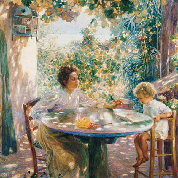 Die erste Lesestunde von Plinio Nomellini