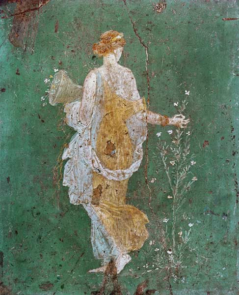 Flora mit dem Füllhorn von Pompeji, Wandmalerei