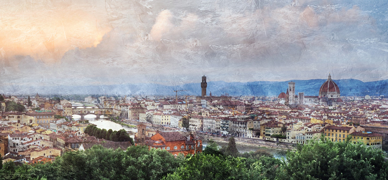 Skyline Florenz 1 von Regina Porip