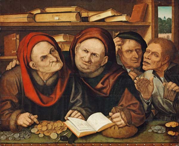 Suppliant Peasants In The Office Of Two Tax Collectors von Quinten Massys