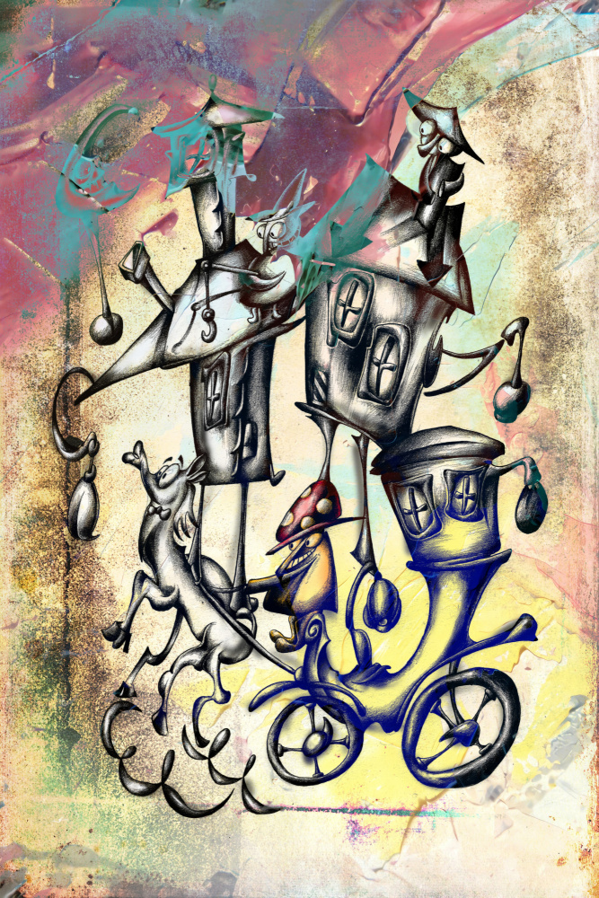 a mushroom cabbie art von Rafal Kulik