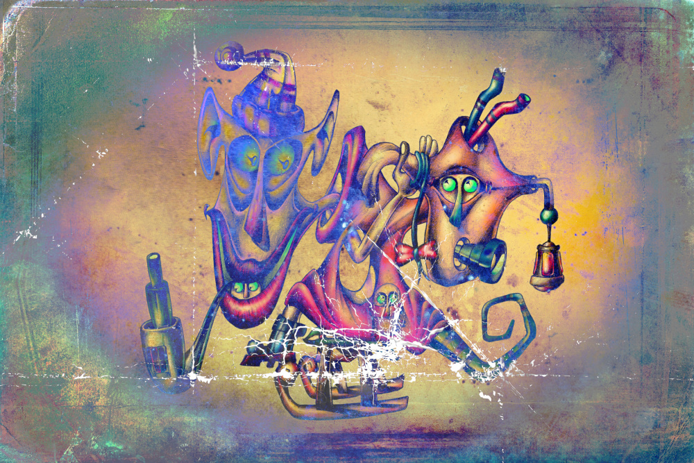 Crazy Santa man von Rafal Kulik