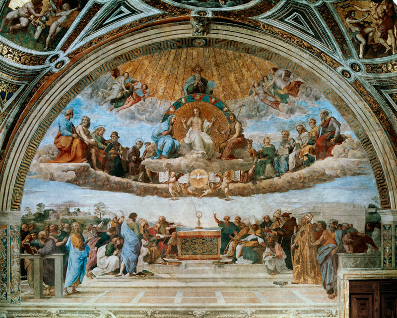 Disput über das Sakrament (Disputa del Sacramento) von Raffael - Raffaello Santi