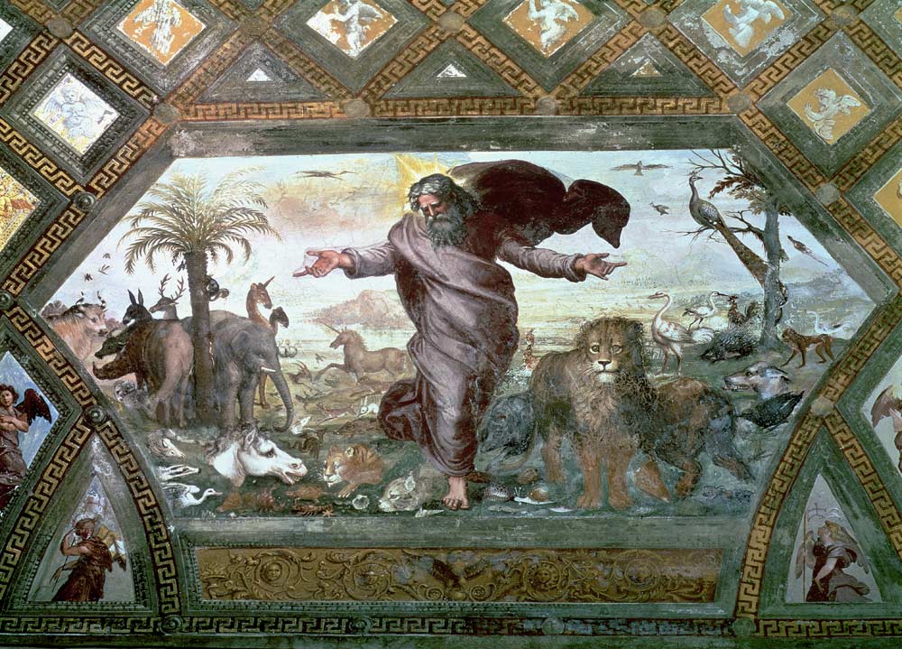 God Creating the Earth von Raffael - Raffaello Santi