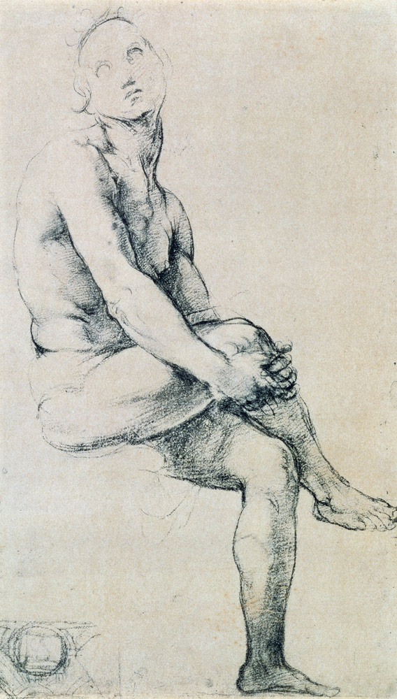 Study of Adam for the 'Disputa' von Raffael - Raffaello Santi