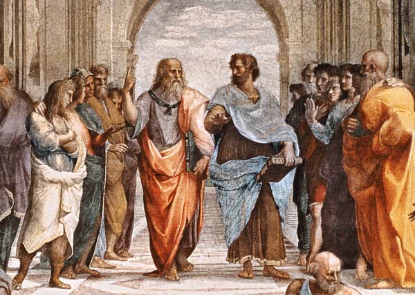 Die Schule von Athen (Detail) von Raffael - Raffaello Santi