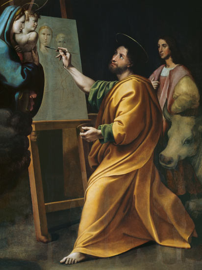 St. Luke Painting the Virgin von Raffael - Raffaello Santi