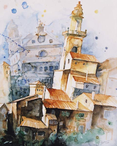 Kirchturm in Valldemosa, Mallorca von Ralf Kresin