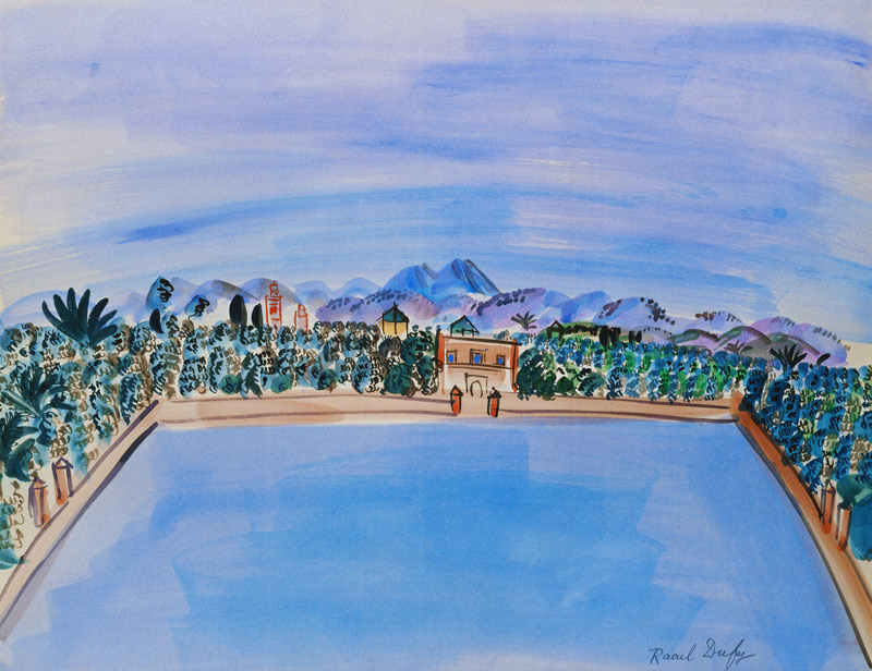 Le Bassin, Jardin de la Menara, Marrakech, von Raoul Dufy