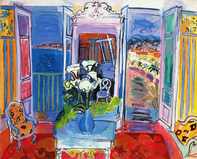 Interior with Open Windows von Raoul Dufy