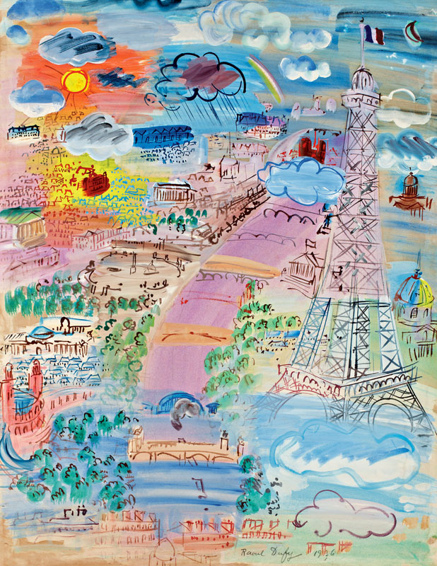 Paris and the Eiffel Tower von Raoul Dufy