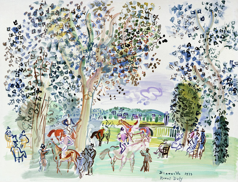 Racing at Deauville von Raoul Dufy