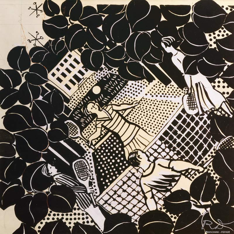 Tennis (pen & ink and gouache on paper) von Raoul Dufy