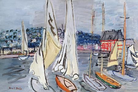 Sailing Boats in Deauville Harbour
