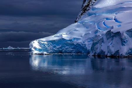 The Silent Blue Icebergs in Antarctica