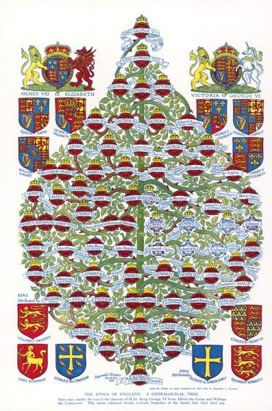 The Kings Of England, A Genealogical Tree von Reginald Knowles