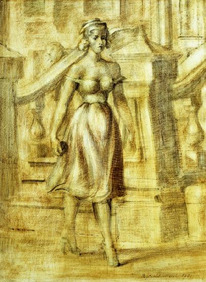 Lady Strolling: A double-painting